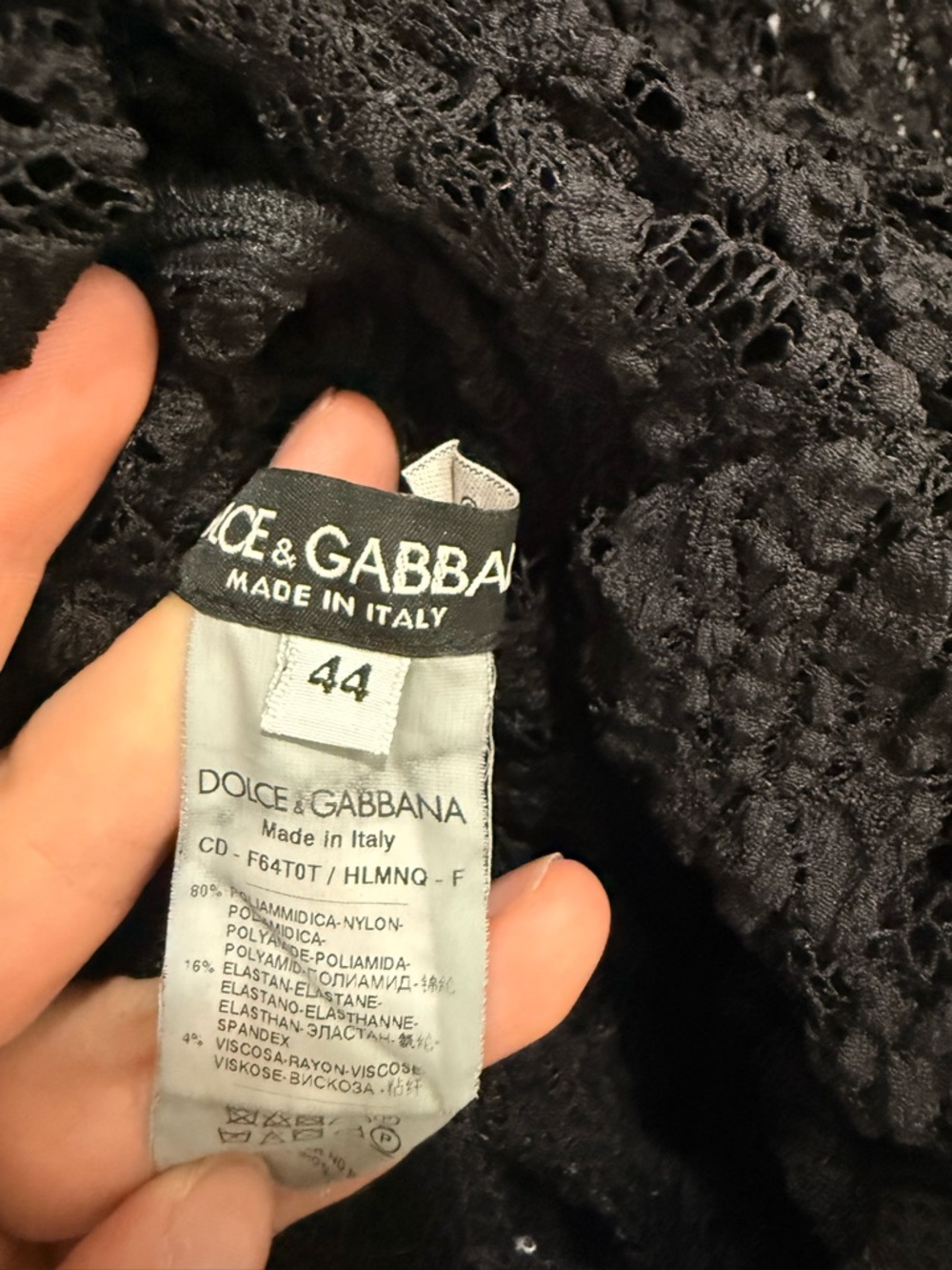 Dolce & Gabbana Black Lace Runway Midi Dress Sheer Elegant Size 44 - Picture 10 of 11